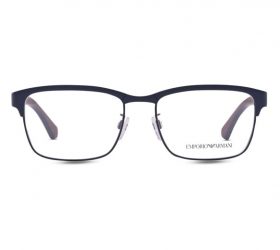 Emporio Armani Rectangle Man Optical Eyeglasses with Blue Metal Frame