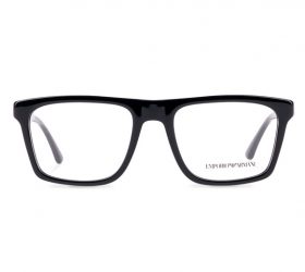 Emporio Armani Rectangle Man Optical Eyeglasses with Black Frame