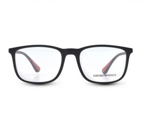 Emporio Armani Square Man Optical Eyeglasses with Black Plastic Frame