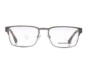 Emporio Armani Square Man Optical Eyeglasses with Silver Metal Frame