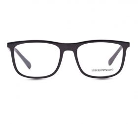 Emporio Armani Rectangle Man Optical Eyeglasses with Black Plastic Frame