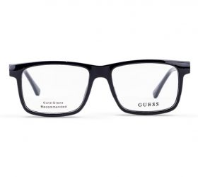 Rectangle Unisex Optical Eyeglasses with Shiny Black Injected Frame