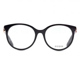 Guess Round Woman Optical Eyeglasses with Black Plastic Frame