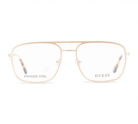 Guess Navigator Men Optical eyeglasses with Pink Gold Metal Frame