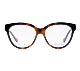 Gucci Rectangular Square Woman Optical Eyeglasses With Havana Frame