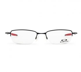 Oakley Geometric Man Optical Eyeglasses with Black Metal Frame