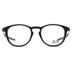 Oakley Round Man Optical Eyeglasses with Black Plastic Frame