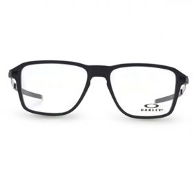 Oakley Square Man Optical Eyeglasses with Black Plastic Frame