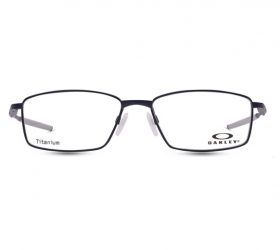 Oakley Rectangle Man Optical Eyeglasses with Blue Titanium Frame