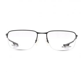 Oakley Rectangle Man Optical Eyeglasses with Black Titanium Frame