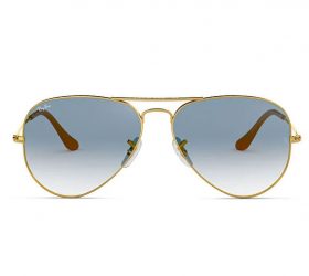 Unisex Aviator Sunglasses in Metal (Polished Gold Frame)