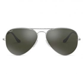 Unisex Aviator Sunglasses in Metal (Silver Frame)
